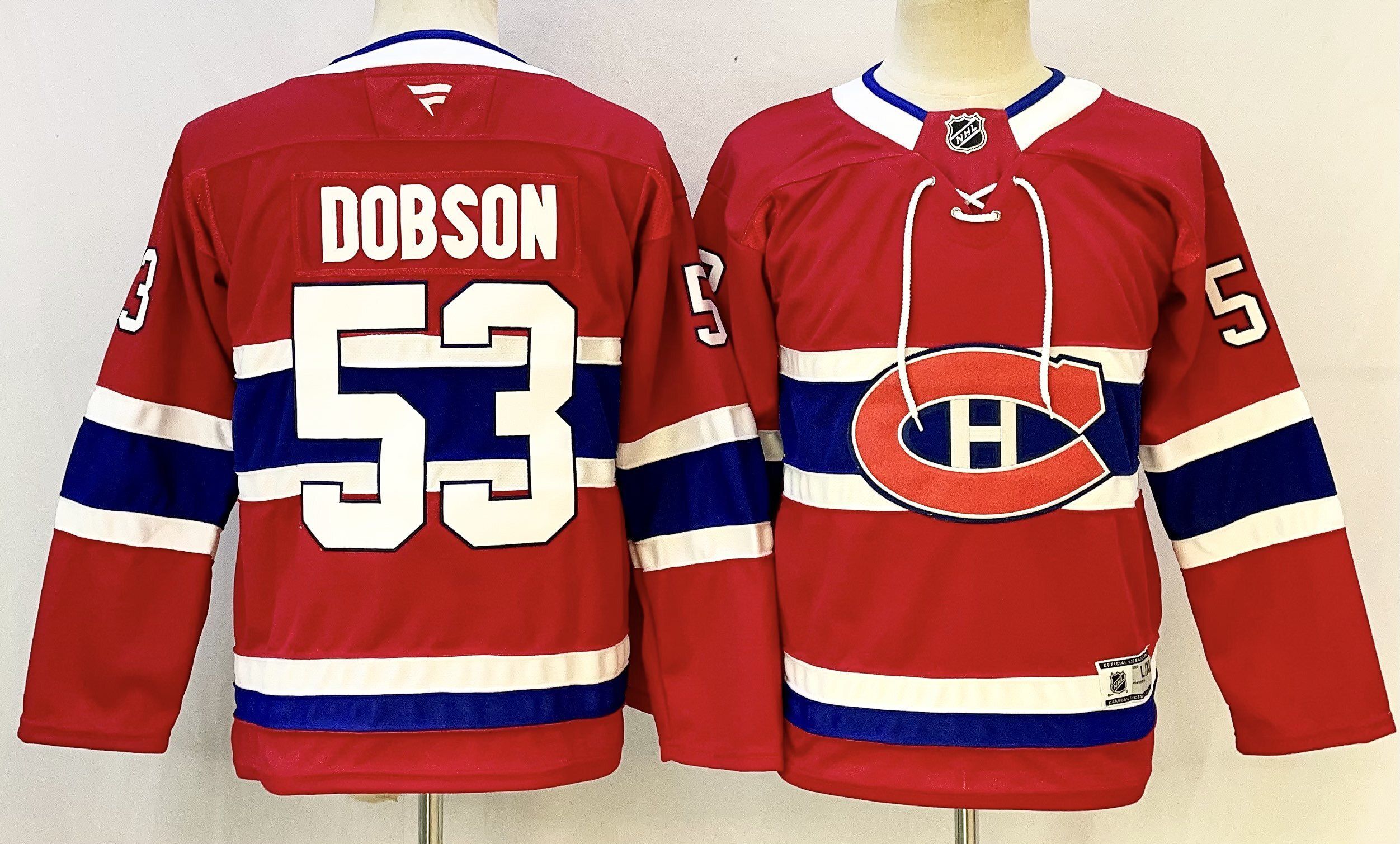 Youth Montreal Canadiens #53 Dobson Red 2026 Adidias NHL Jersey style 001